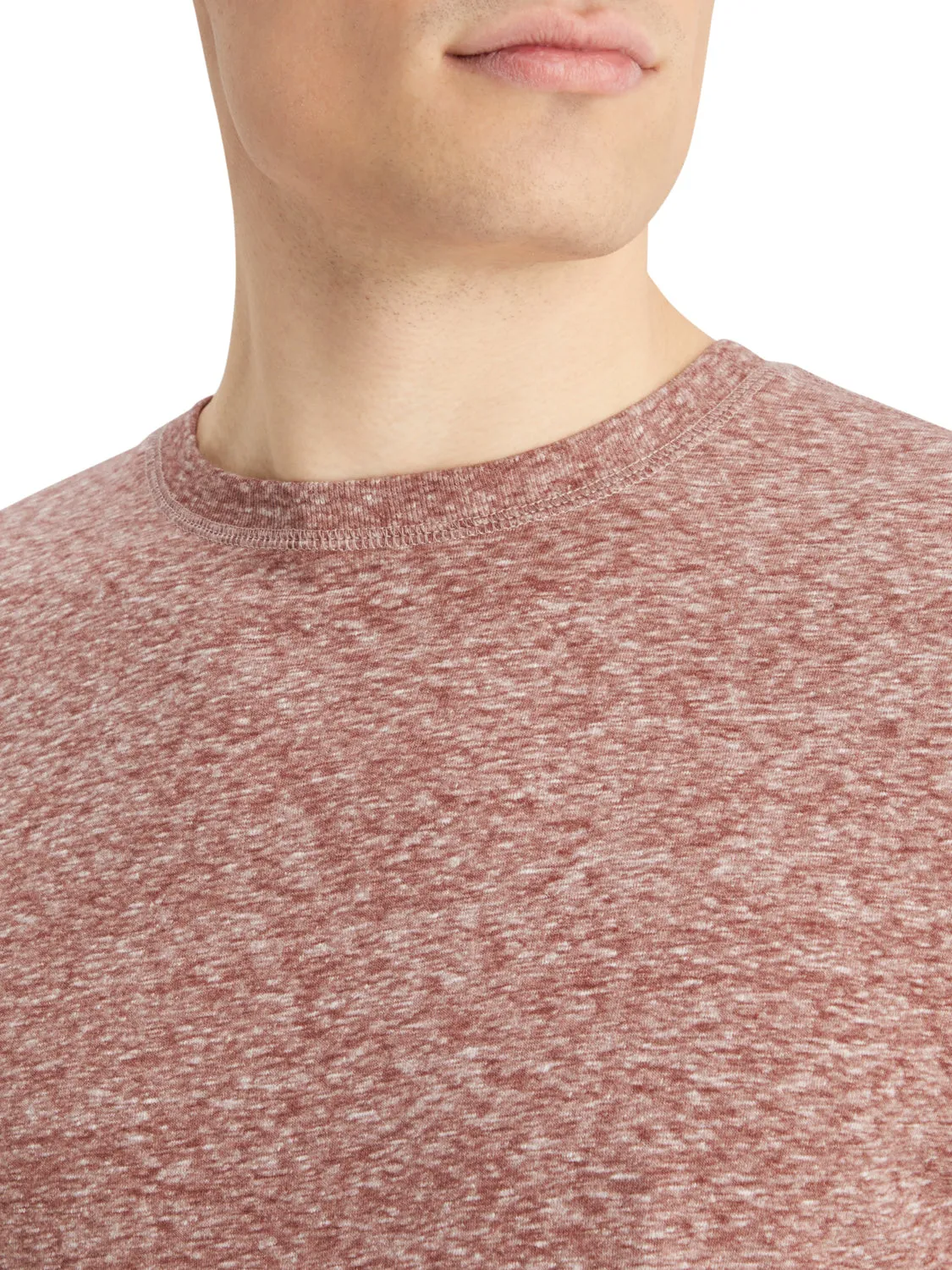 Wine Melange T-Shirt in Regular Fit