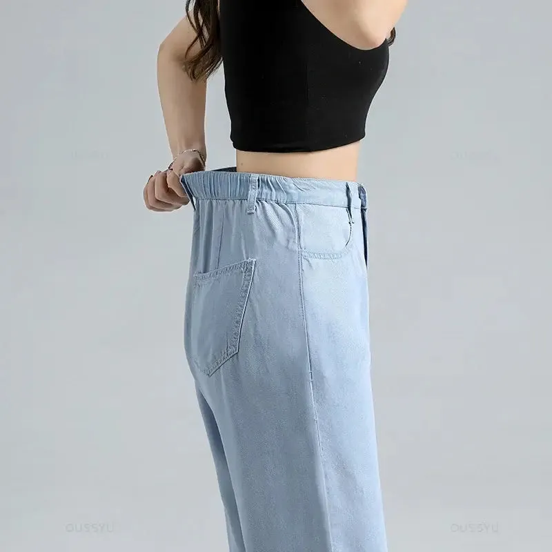 Women's Loose Fit Wide Leg Denim Pants