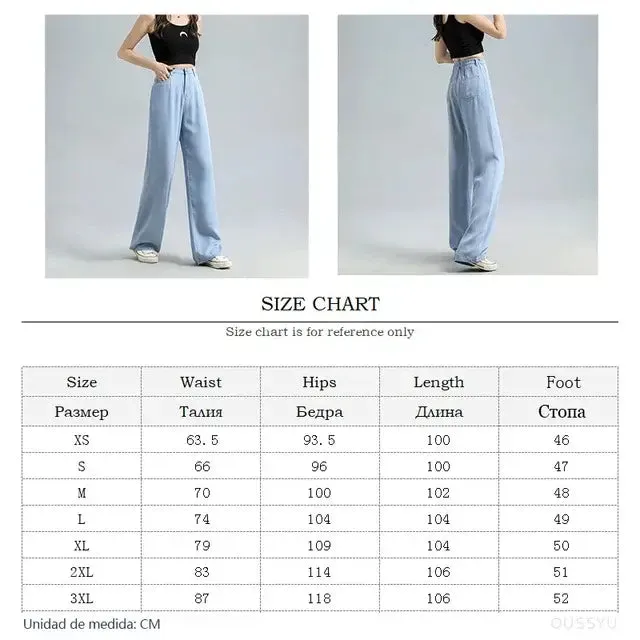 Women's Loose Fit Wide Leg Denim Pants