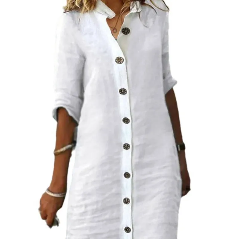 Women’s Minimalist Breathable Button-up Dress