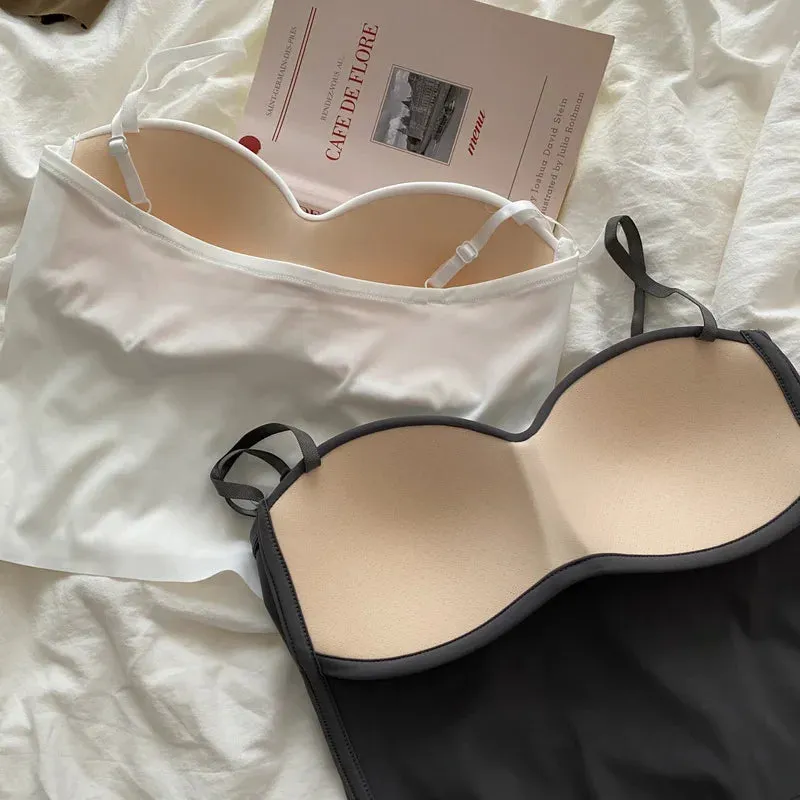 Women's Seamless Fitness Crop Top Camisole - Summer Thin Elegant Sexy Ice Silk Underwear Tank Top