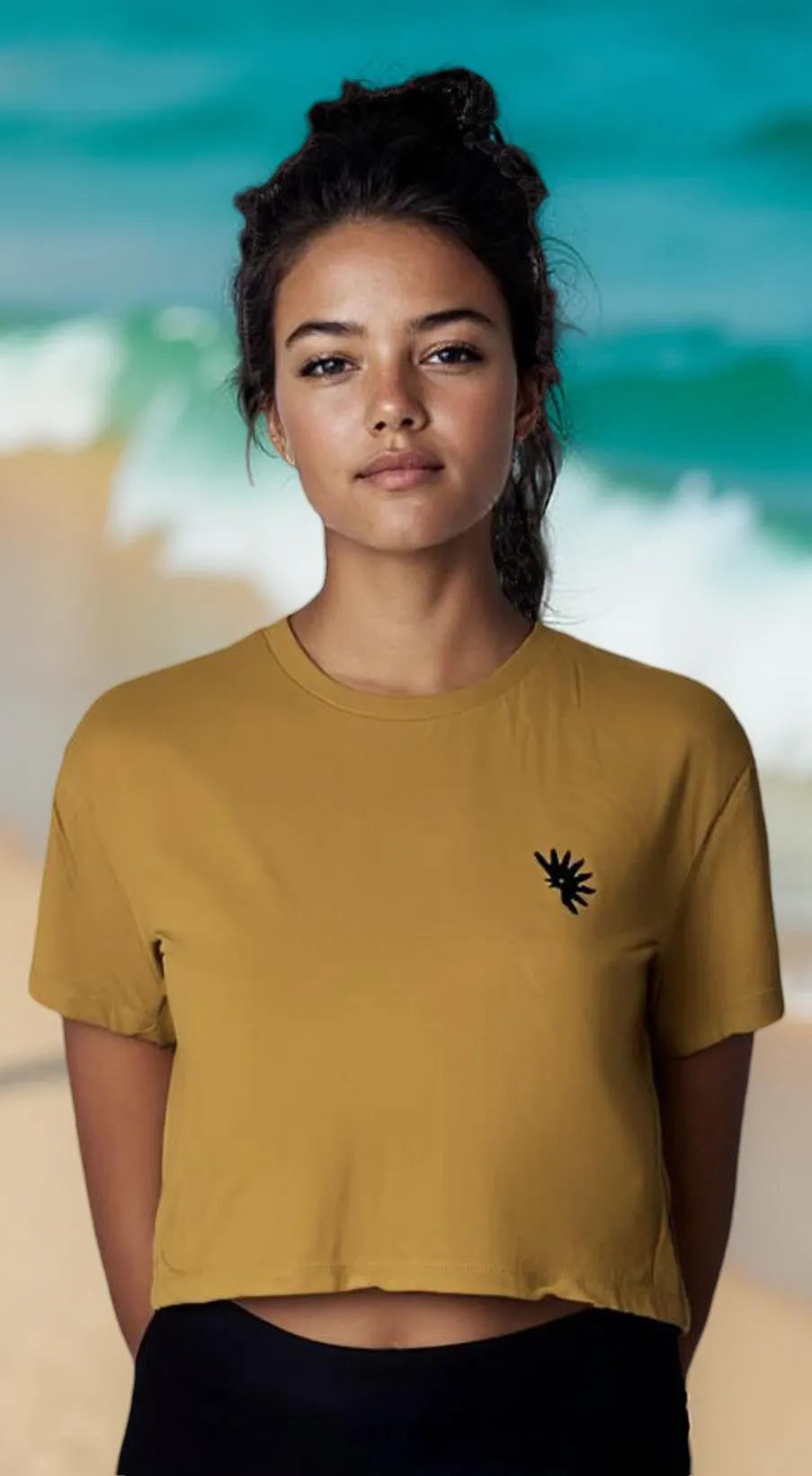 women’s sun rooster crop top