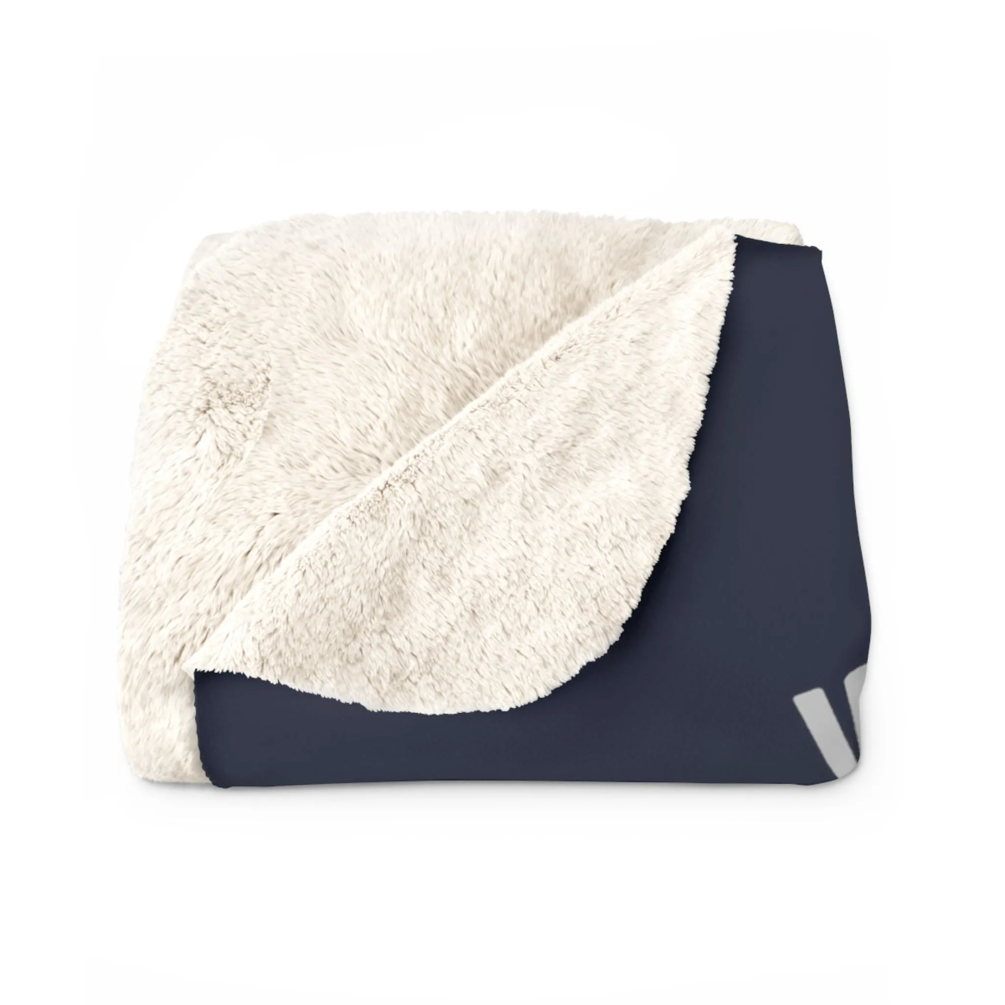 Work-From-Home Employee of the Month Sherpa Fleece Blanket - Navy