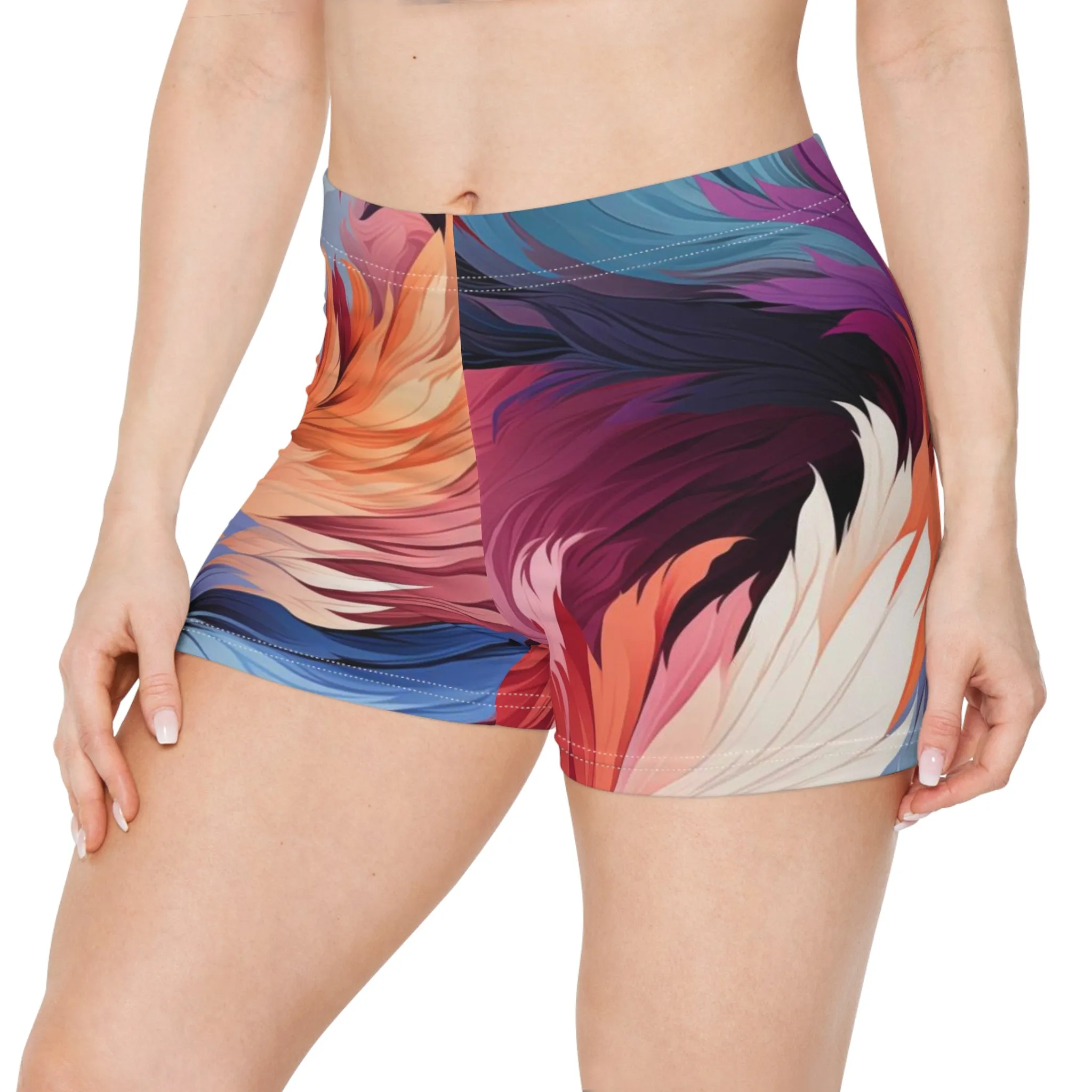 Workout Shorts - Bard Makarasana Retro Anime Abstract