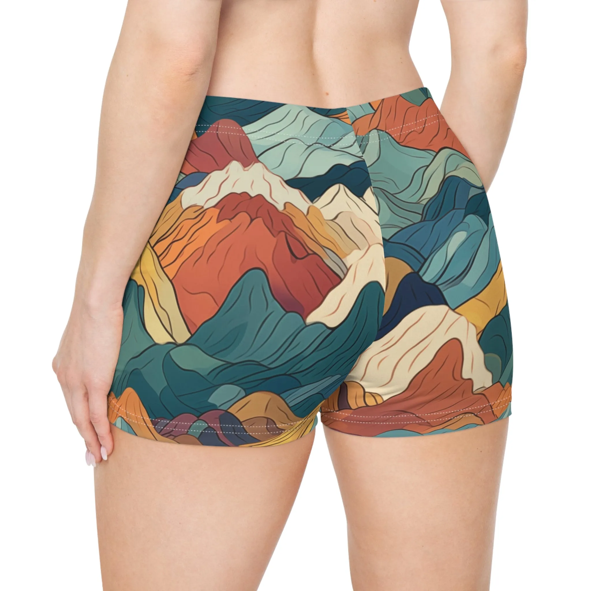 Workout Shorts - Bogdana Aix-en-Provence Anime Mountains