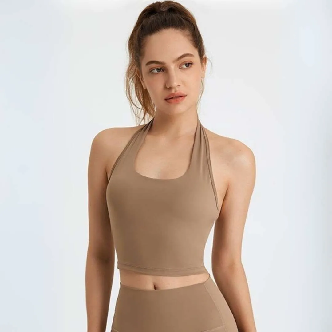 Xenia™ | Halter Neck Athletic Crop Top