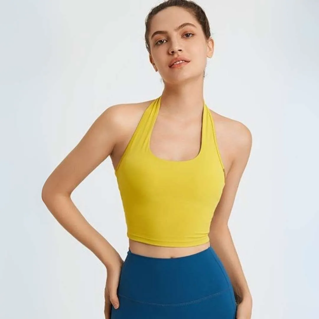 Xenia™ | Halter Neck Athletic Crop Top