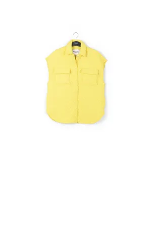 Yellow quilted vest
