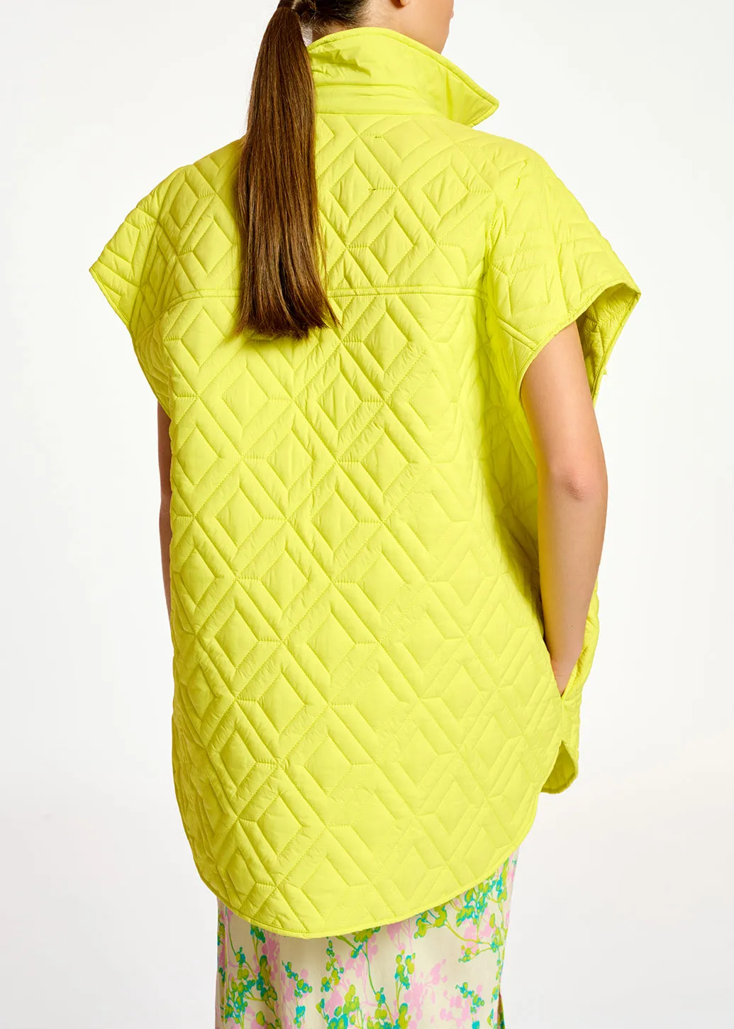 Yellow quilted vest