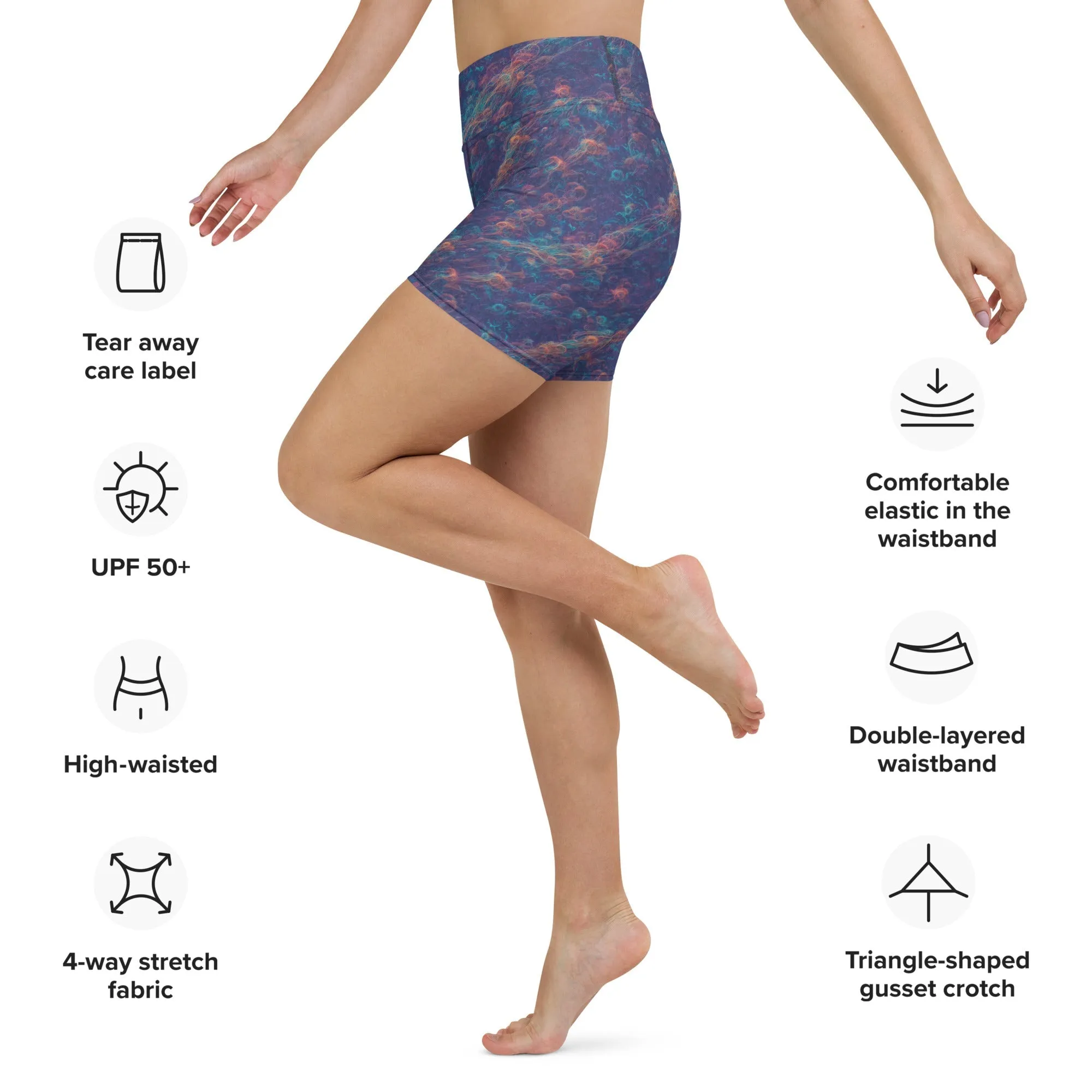 Yoga Shorts - Galactic Tangle